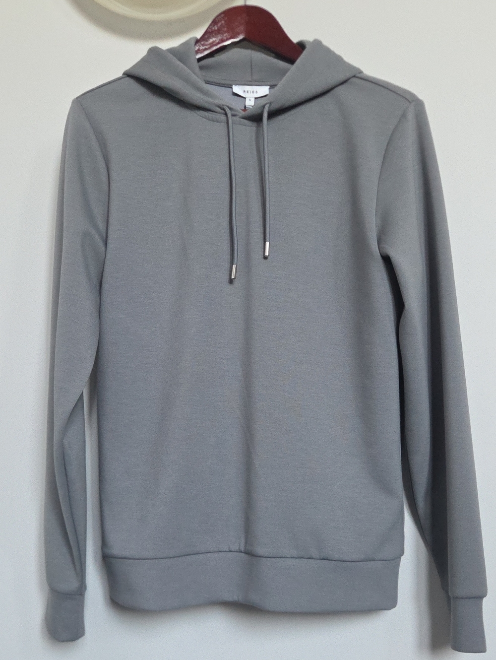 Reiss Men's Light Gray Hoodie Sweatshirt Size Small
